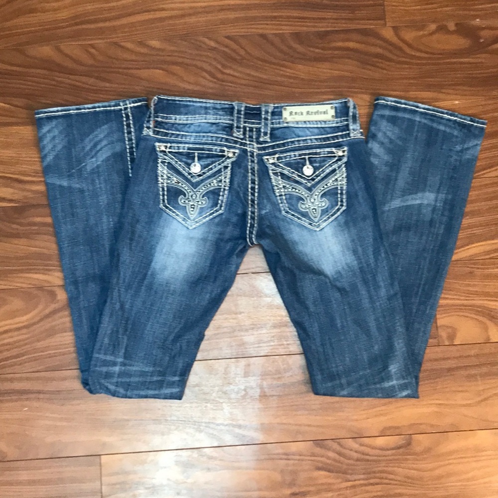 Gently used rock revival jeans